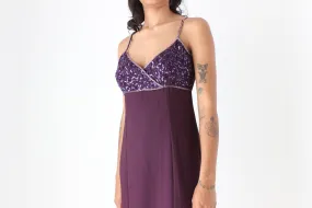 90s Beaded Spaghetti Strap & Gauze Summer Slip