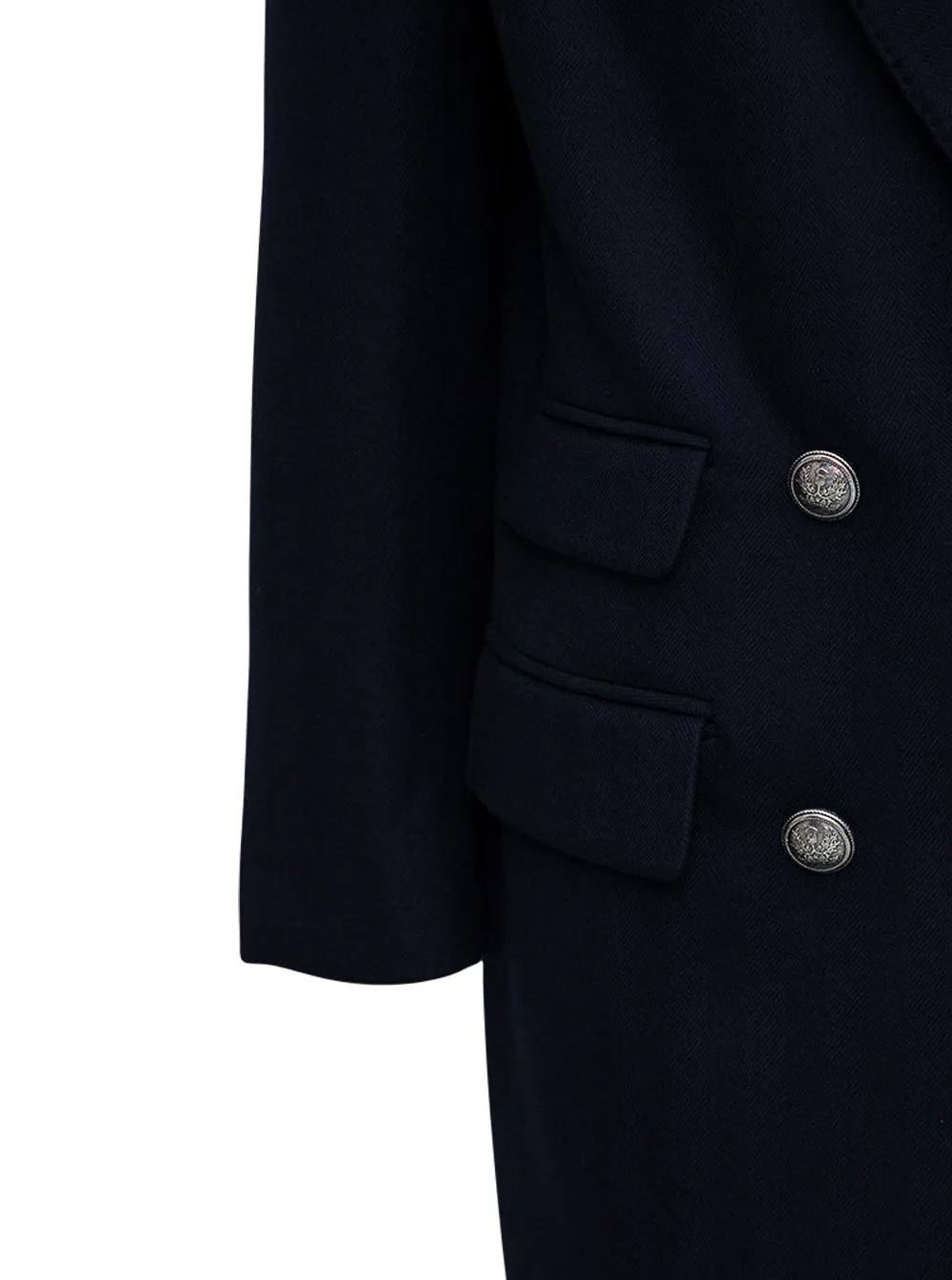 Alexander McQueen Padded Shoulder Knitted Coat