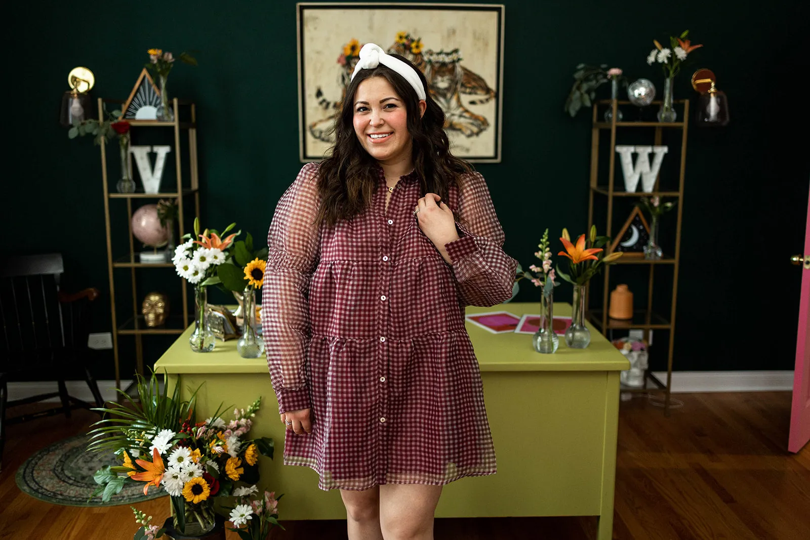 auggie dress in wine