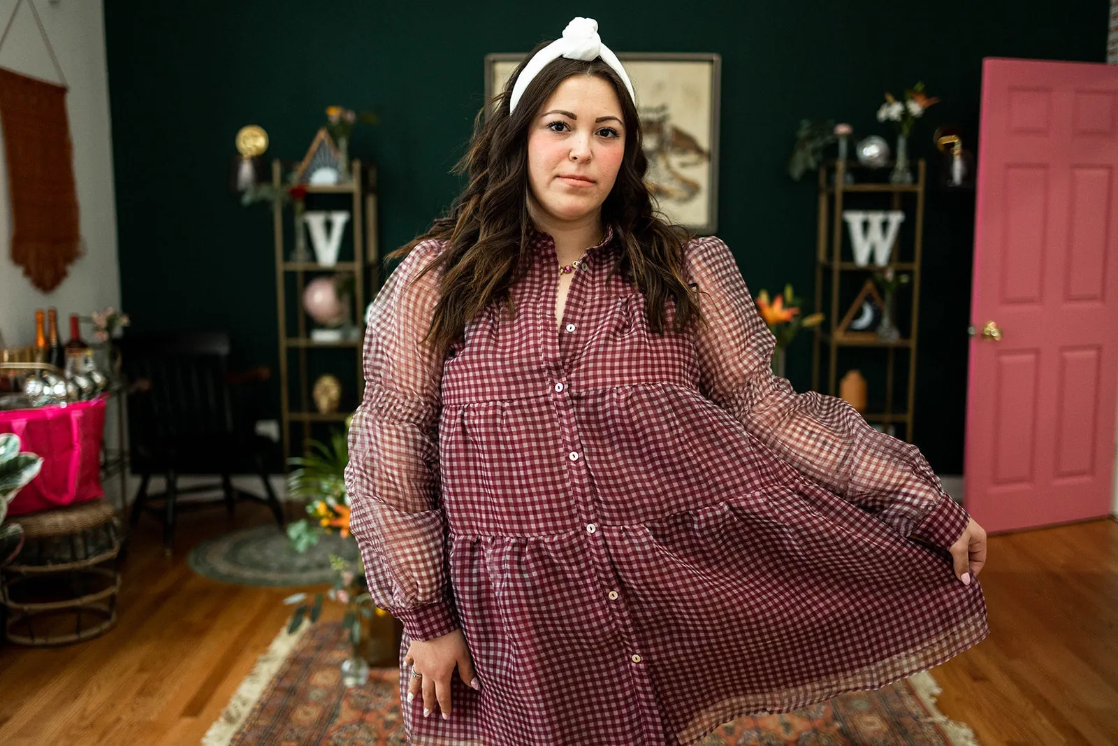 auggie dress in wine