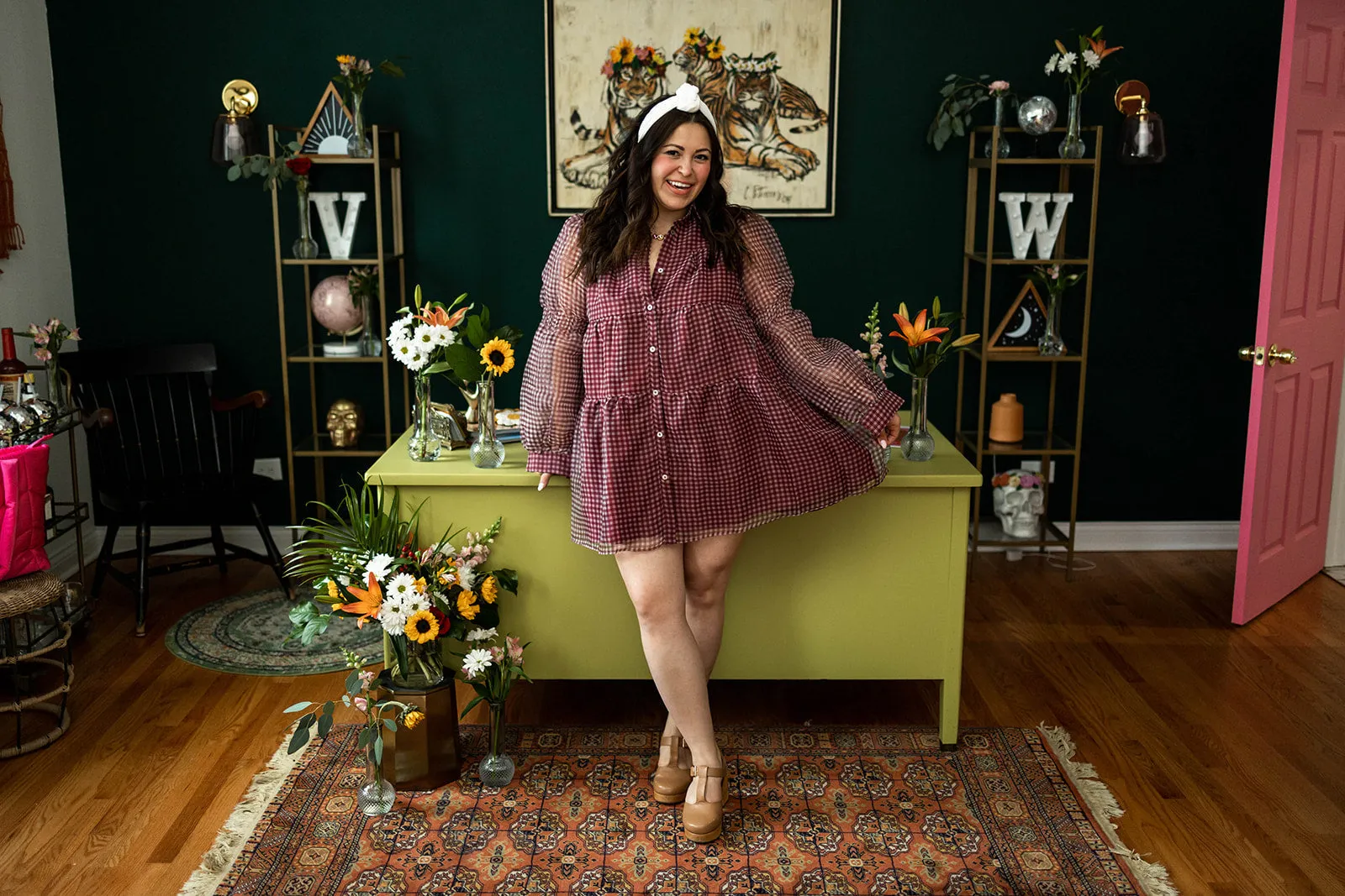 auggie dress in wine