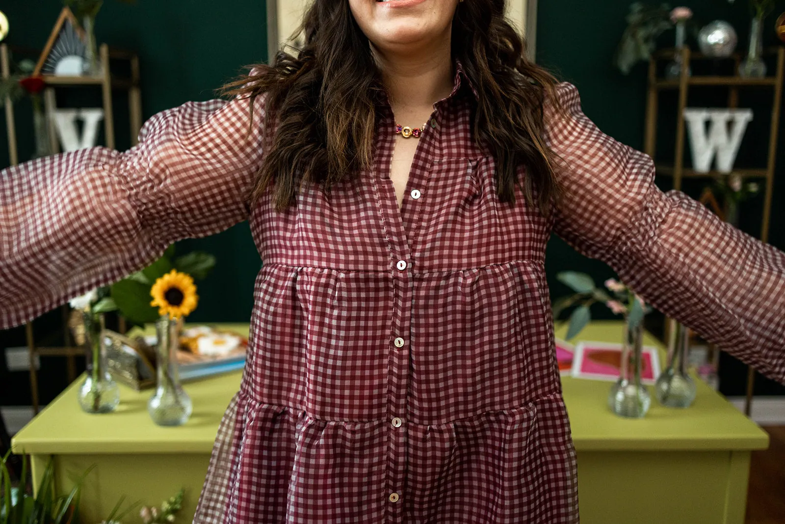 auggie dress in wine