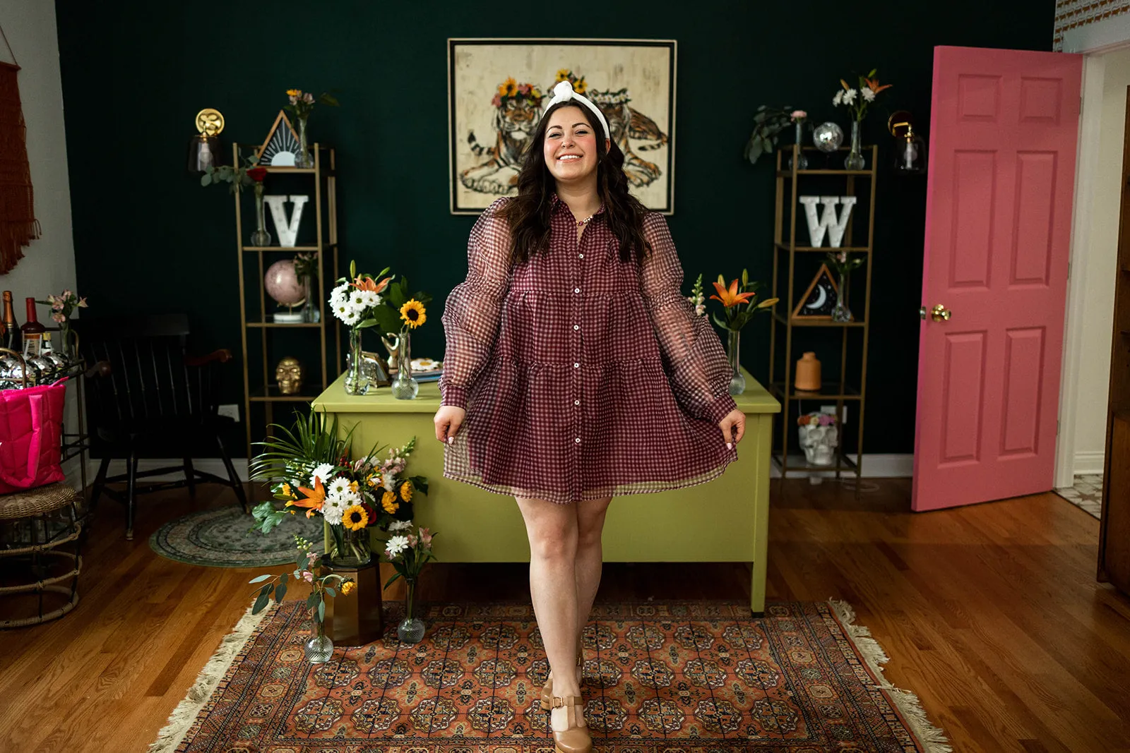auggie dress in wine