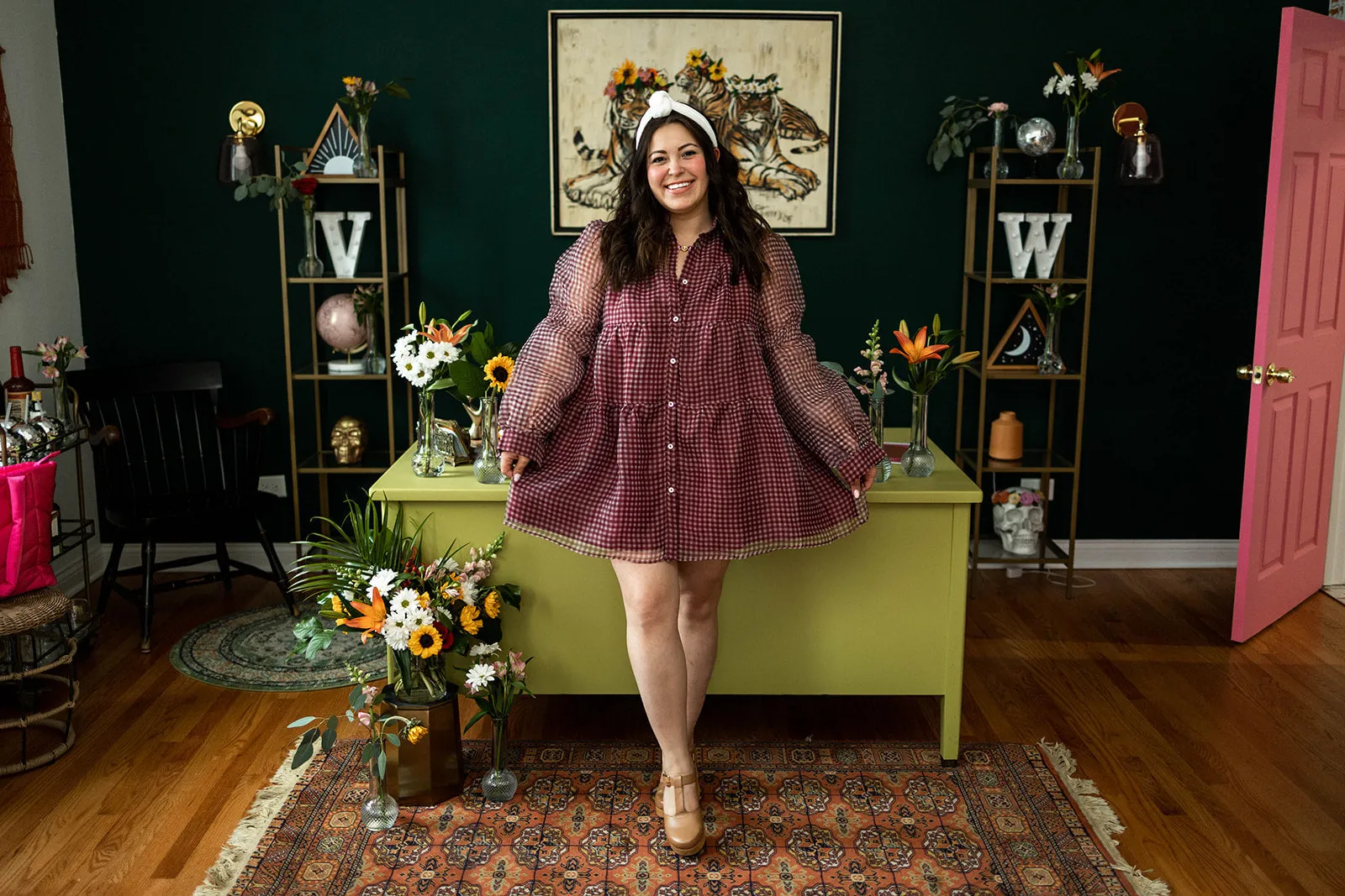 auggie dress in wine