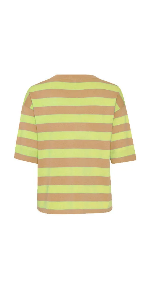 B. Young Light Knit Tee Sweater, green taupe