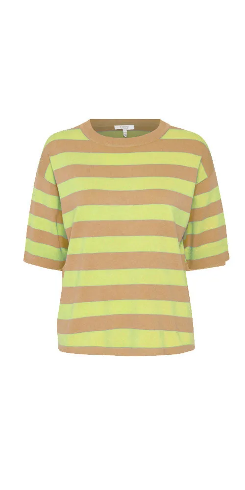 B. Young Light Knit Tee Sweater, green taupe