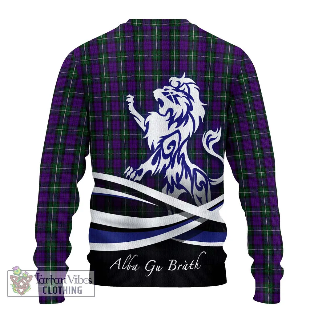Baillie Highland Society Tartan Ugly Sweater with Alba Gu Brath Regal Lion Emblem