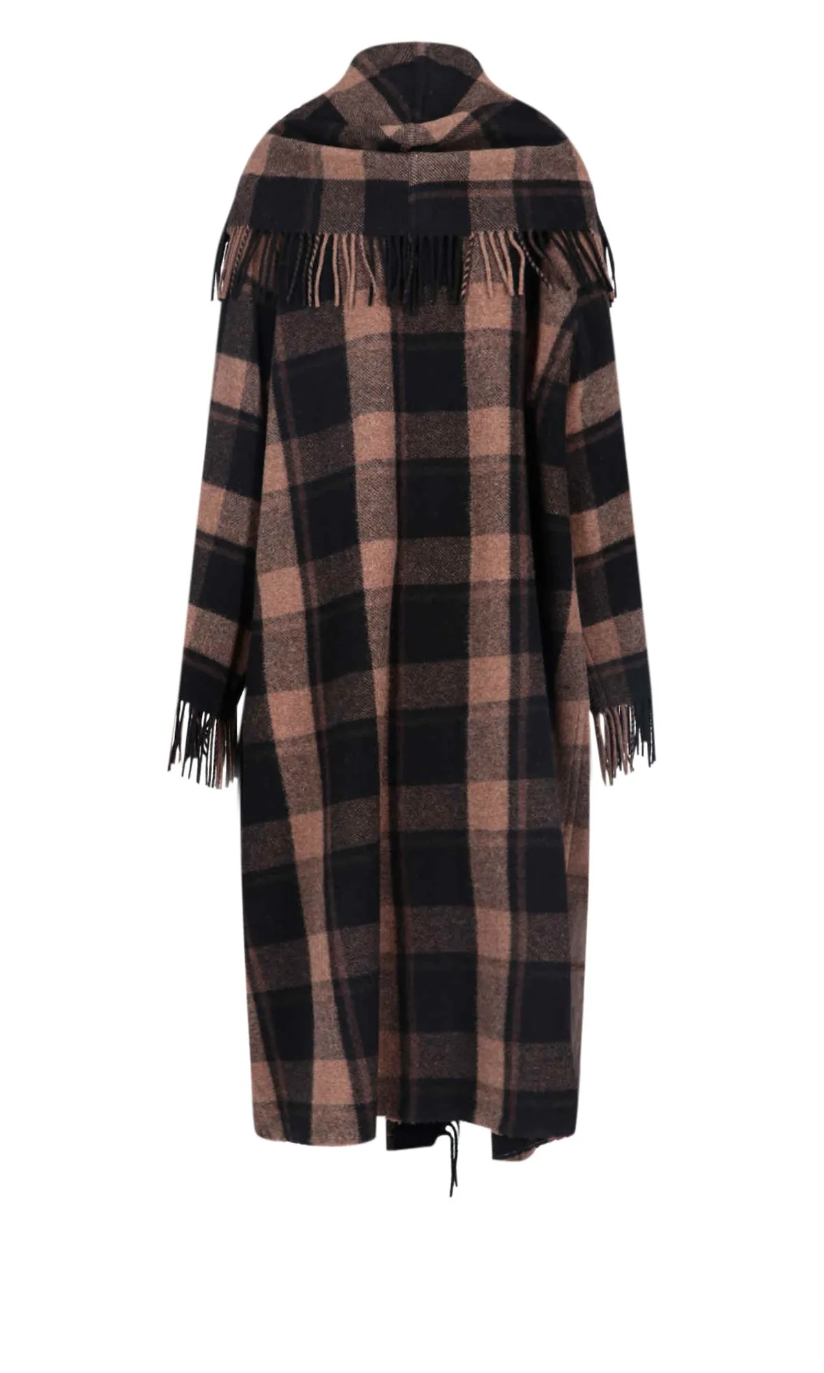 Balenciaga Fringed Blanket Coat