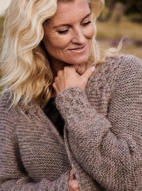 Beatrice cardigan by Önling, No 15   silk mohair knitting kit