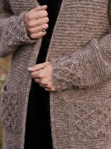 Beatrice cardigan by Önling, No 15   silk mohair knitting kit