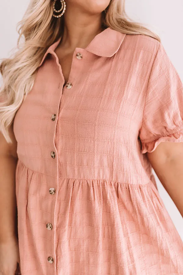 Brooklyn Luxe Babydoll Dress In Latte Curves
