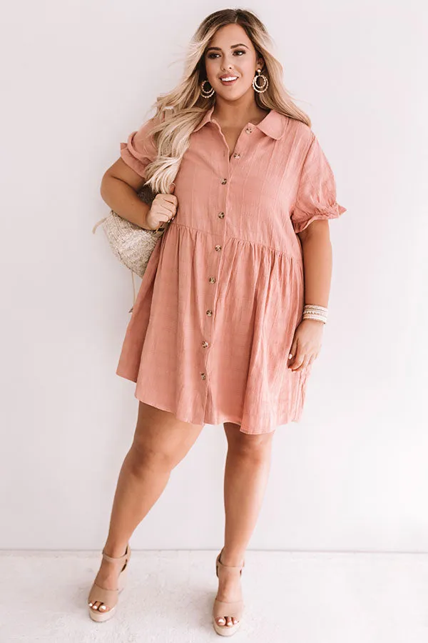 Brooklyn Luxe Babydoll Dress In Latte Curves
