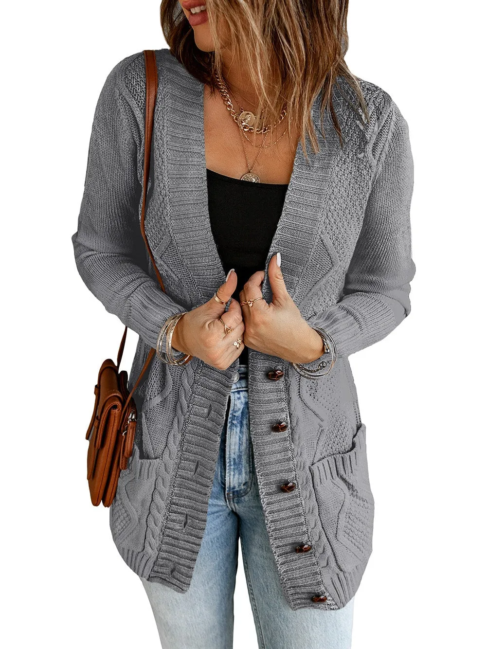 Button-Front Cardigan
