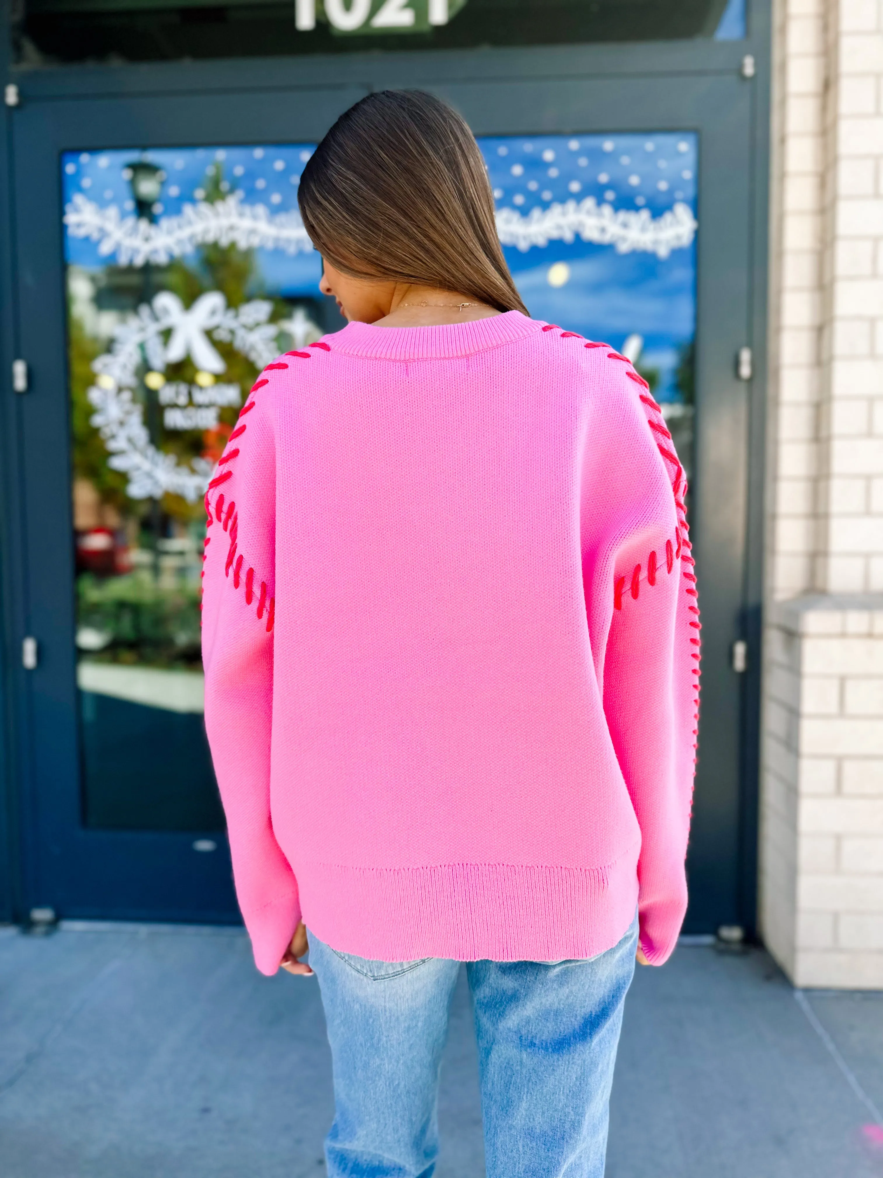 Carrie Contrast Stitch Sweater