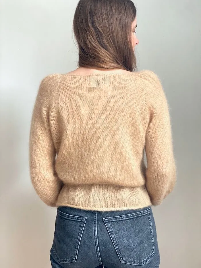 Casia wrap cardigan by Refined Knitwear, silk mohair knitting kit