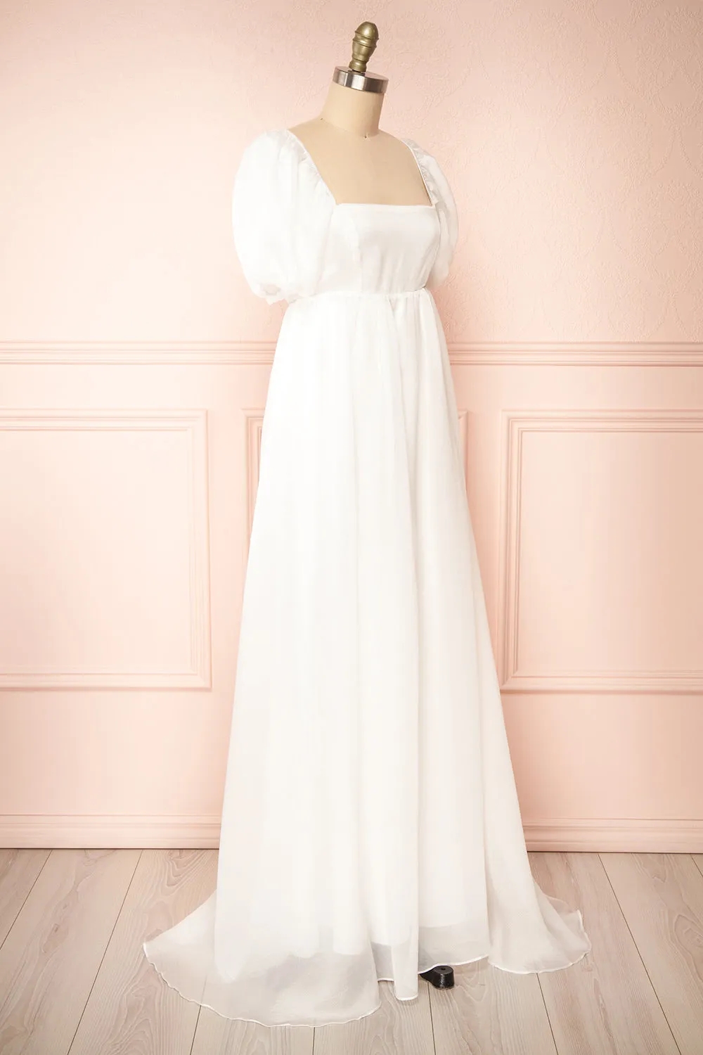 Chrissy | White Maxi Dress w/ Empire Waist