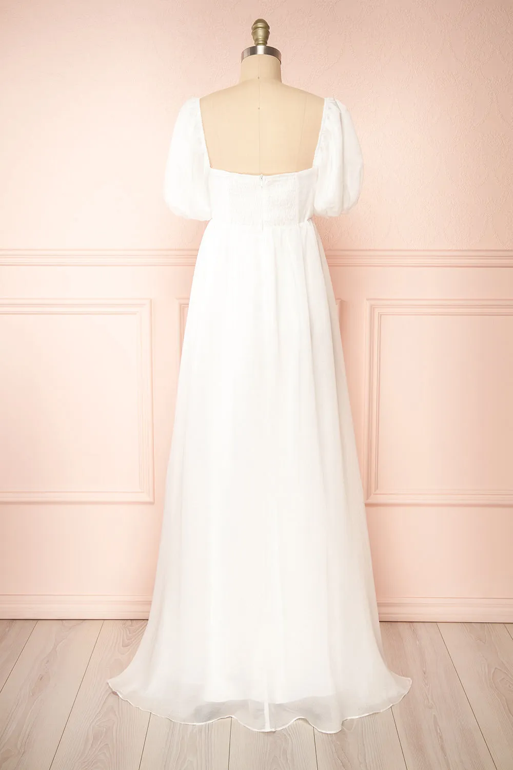 Chrissy | White Maxi Dress w/ Empire Waist