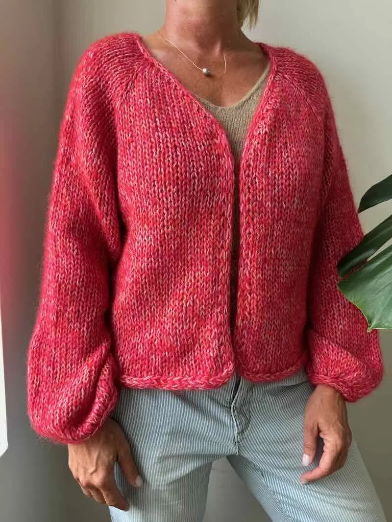 Chunky Easy Peasy cardigan by Önling, No 12   silk mohair knitting kit (4 colors)