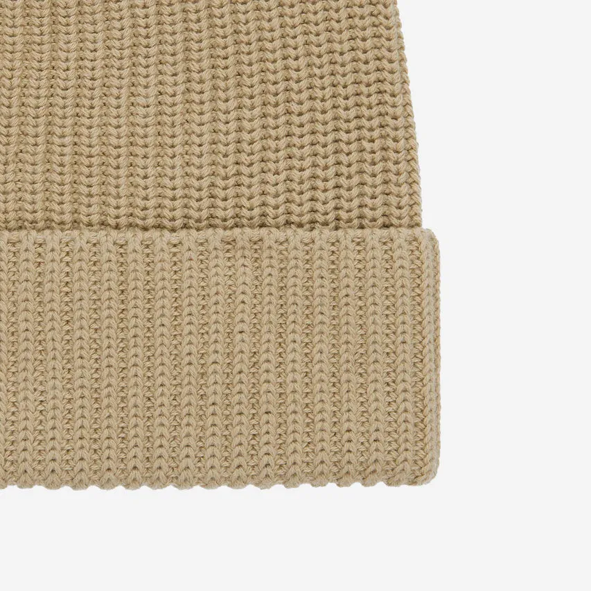 Cotton Watch Cap Beanie - Sand