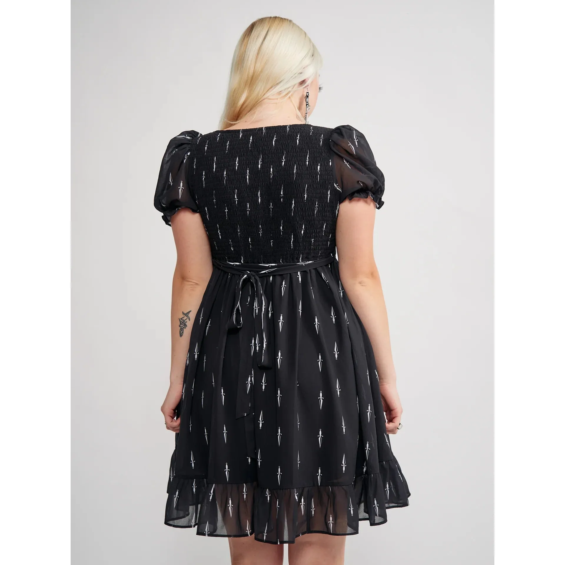 Daggers Cream Puff Mini Dress by Sourpuss