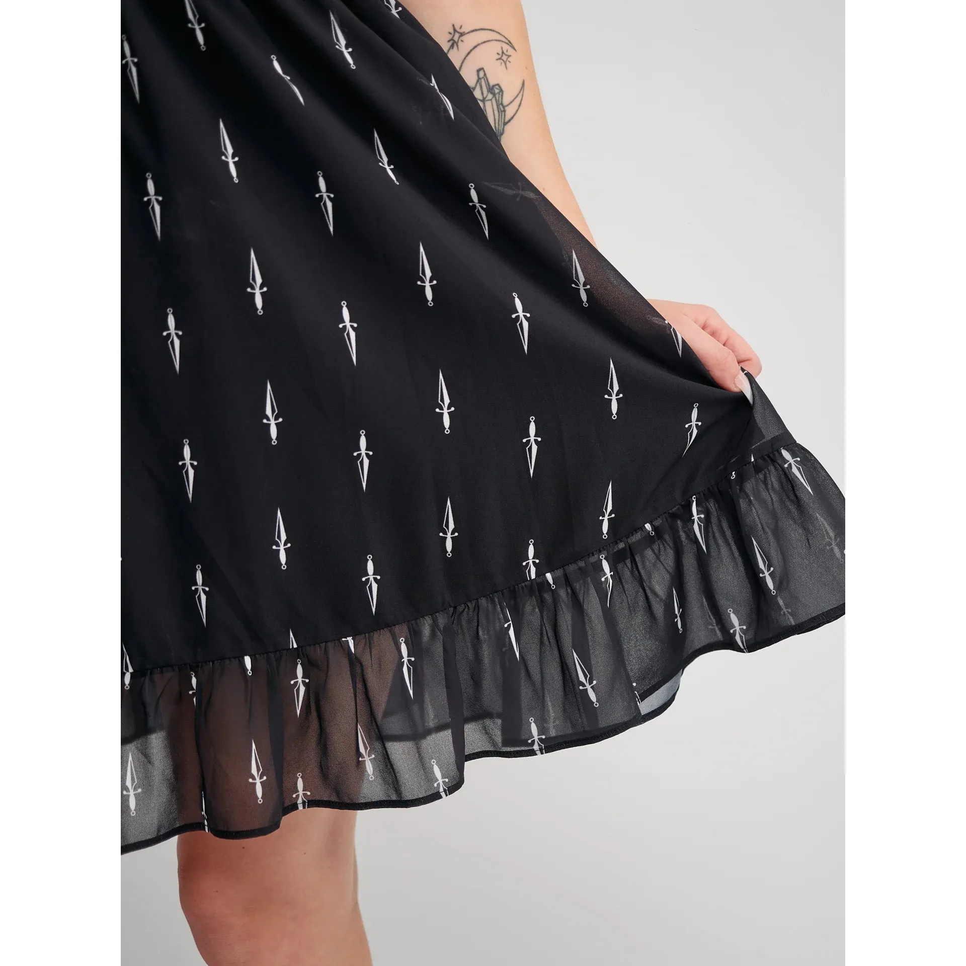 Daggers Cream Puff Mini Dress by Sourpuss