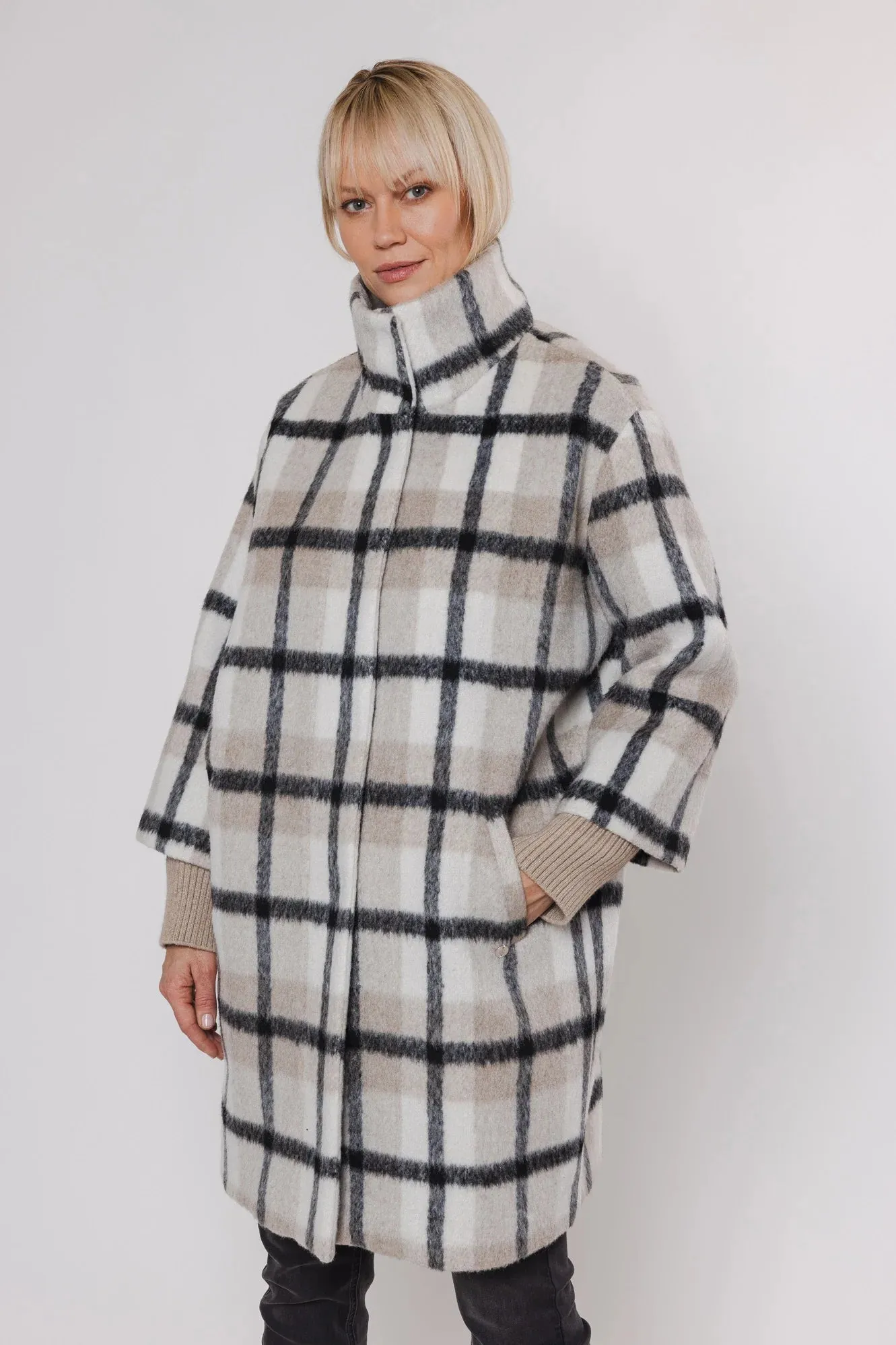 Deva Coat - Sand Check