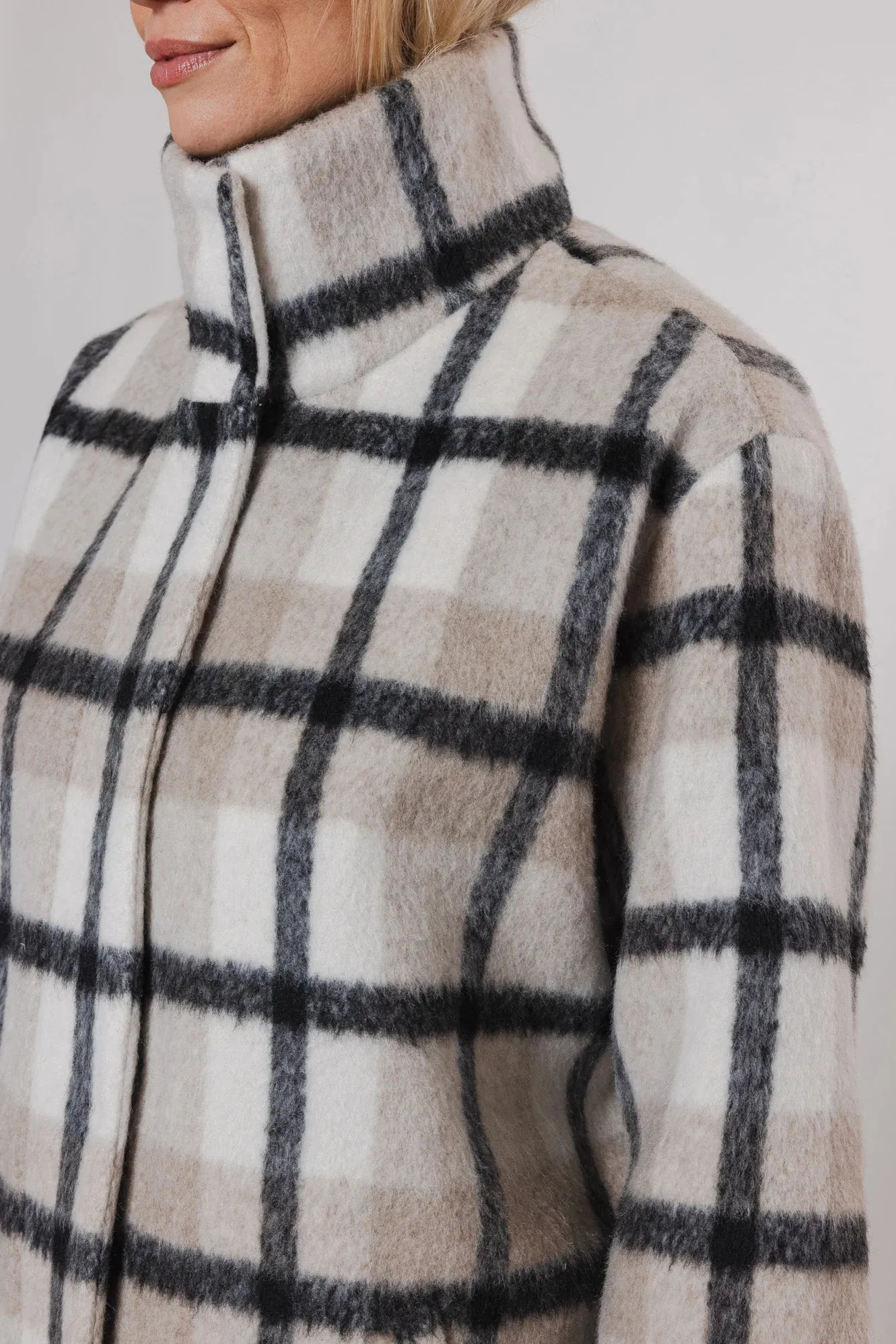 Deva Coat - Sand Check