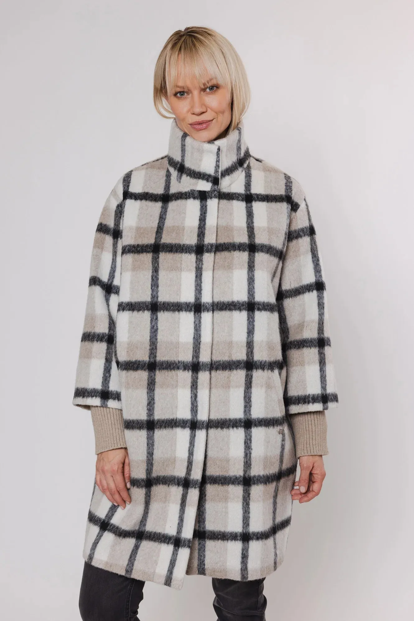 Deva Coat - Sand Check