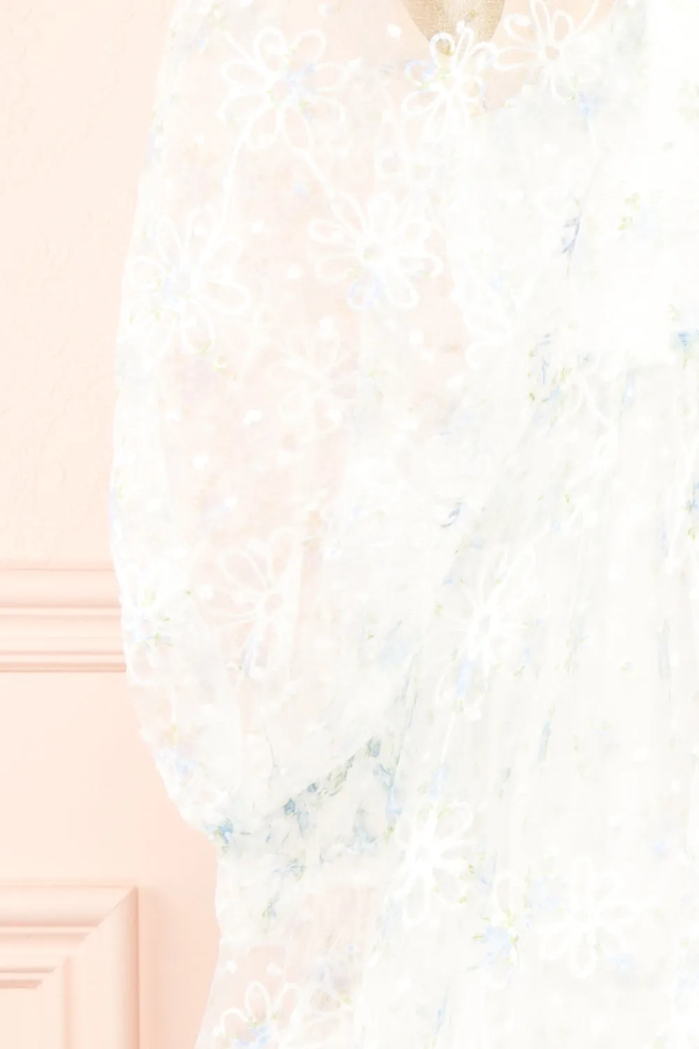 Eole | Floral Babydoll Dress w/ Embroidery