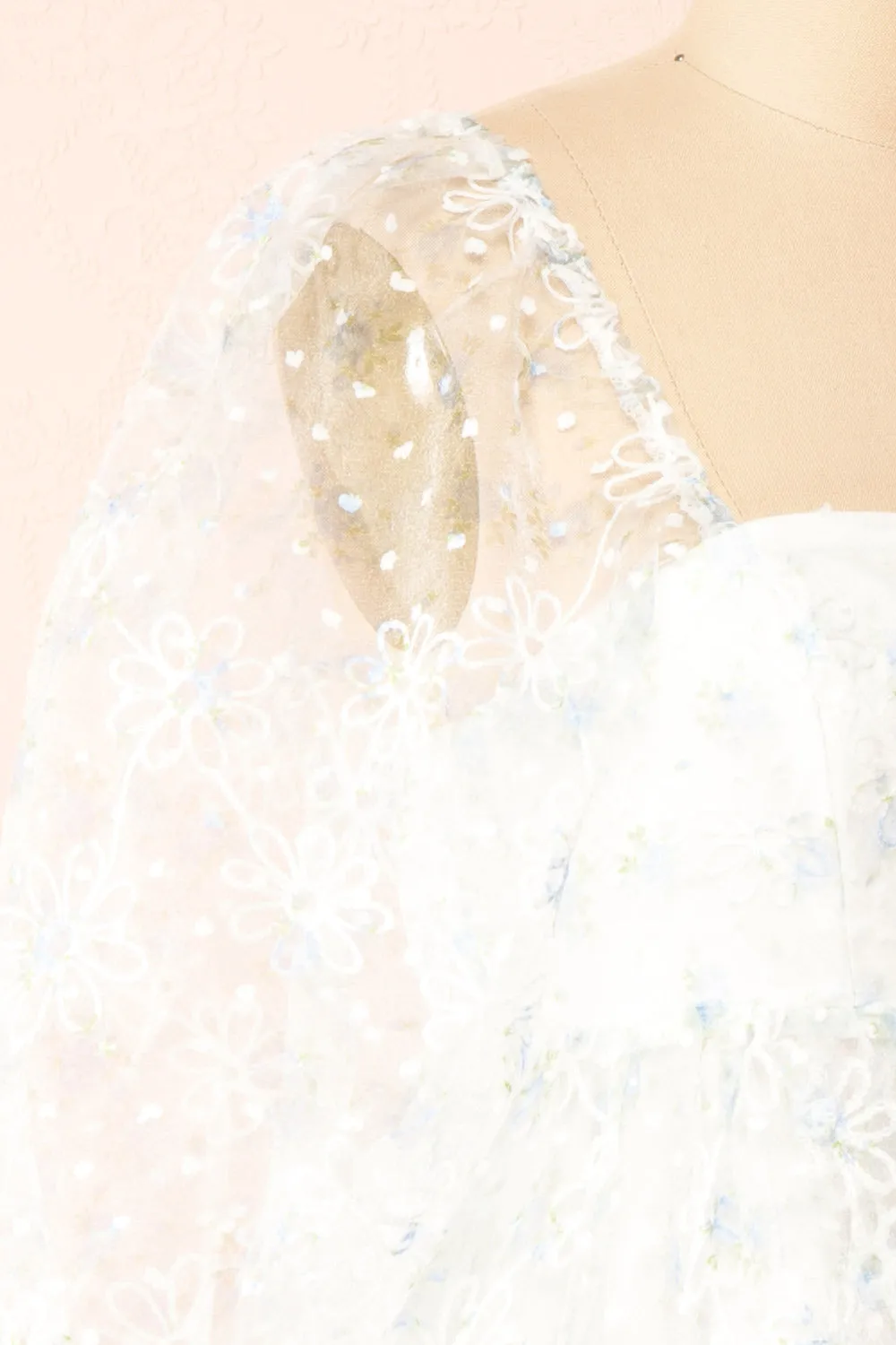 Eole | Floral Babydoll Dress w/ Embroidery