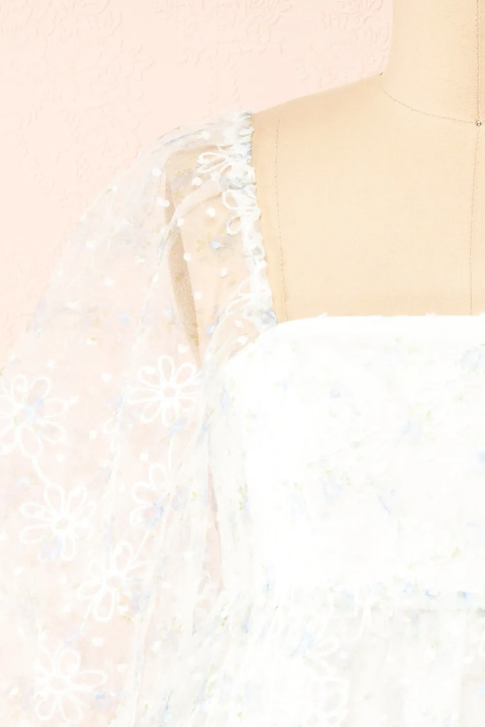 Eole | Floral Babydoll Dress w/ Embroidery