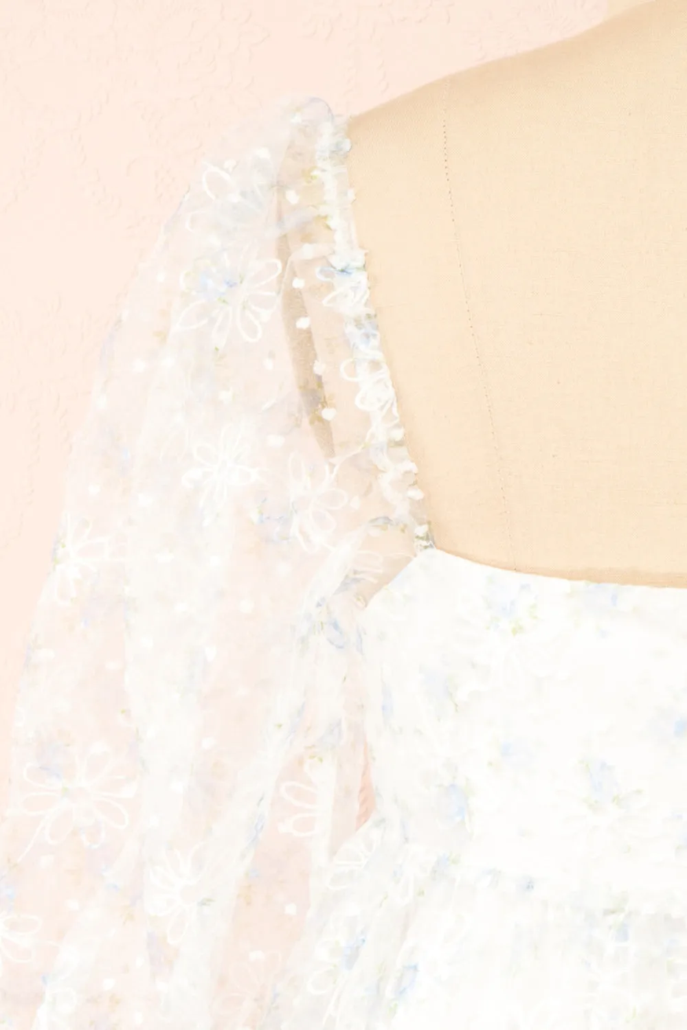 Eole | Floral Babydoll Dress w/ Embroidery