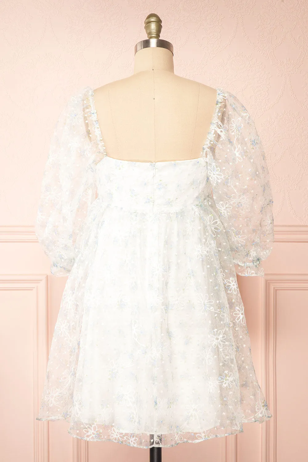 Eole | Floral Babydoll Dress w/ Embroidery