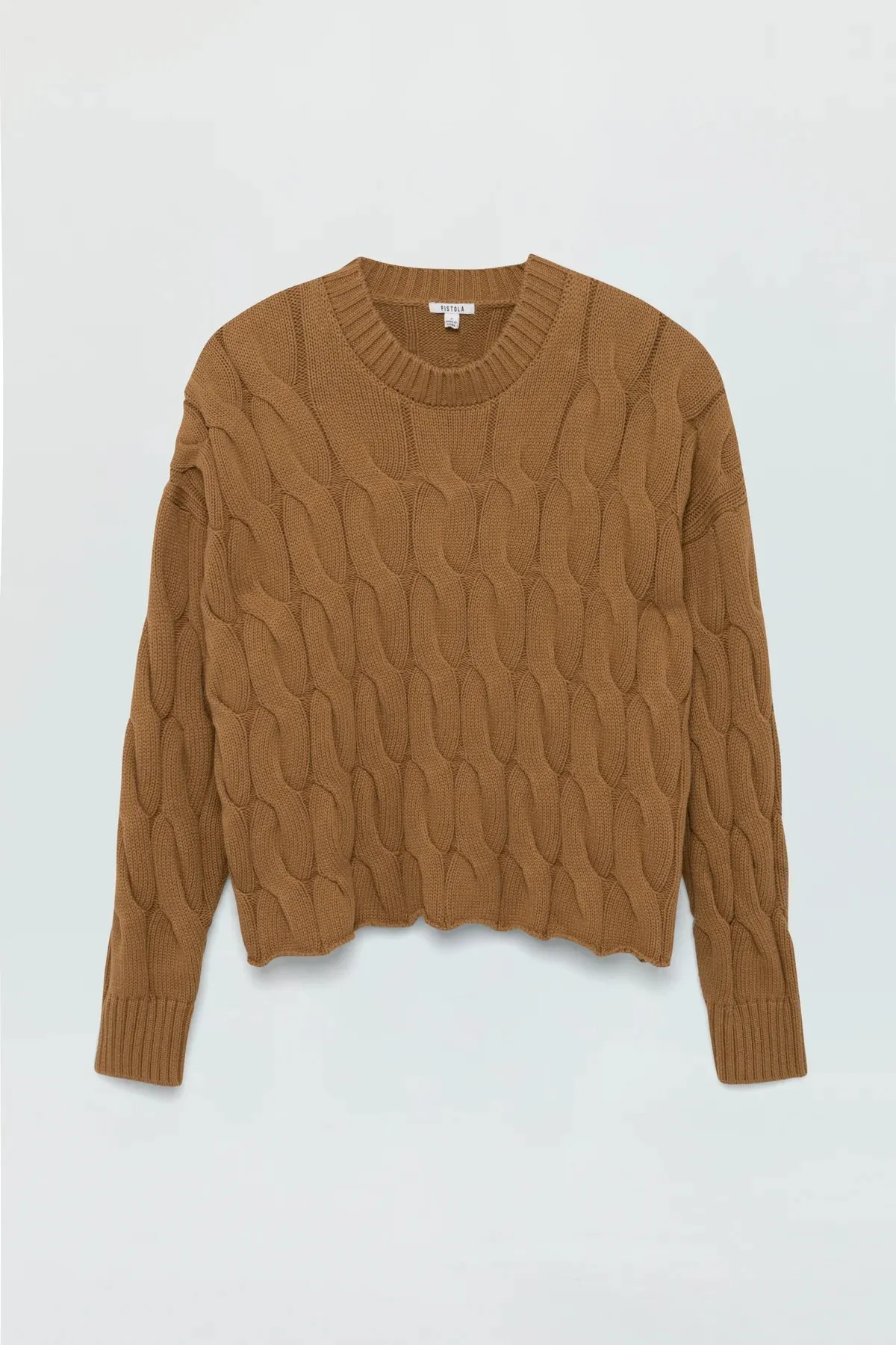 Eva Crewneck Sweater Caramel Cable