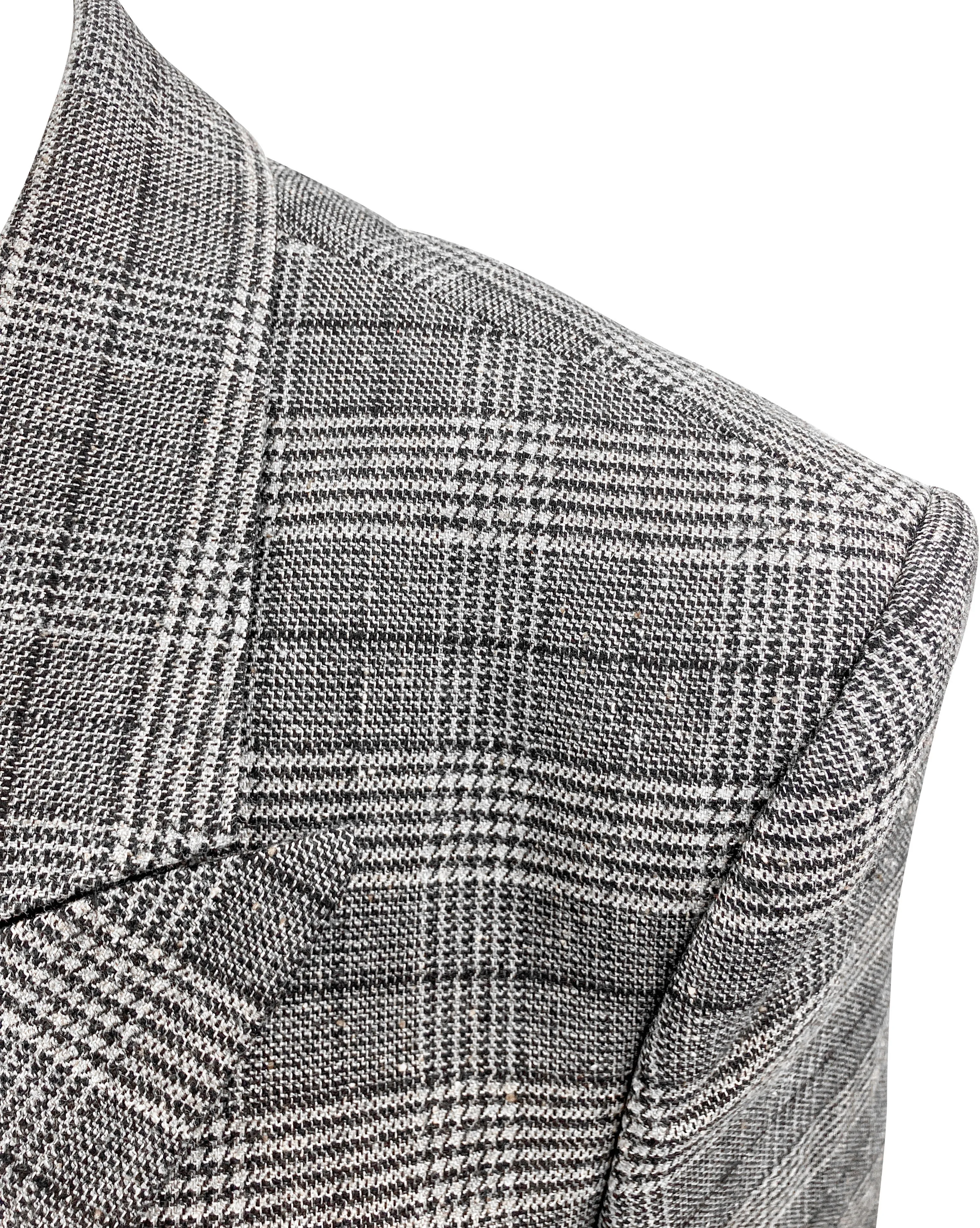 Filippa K Double Breasted Blazer in Grey Check
