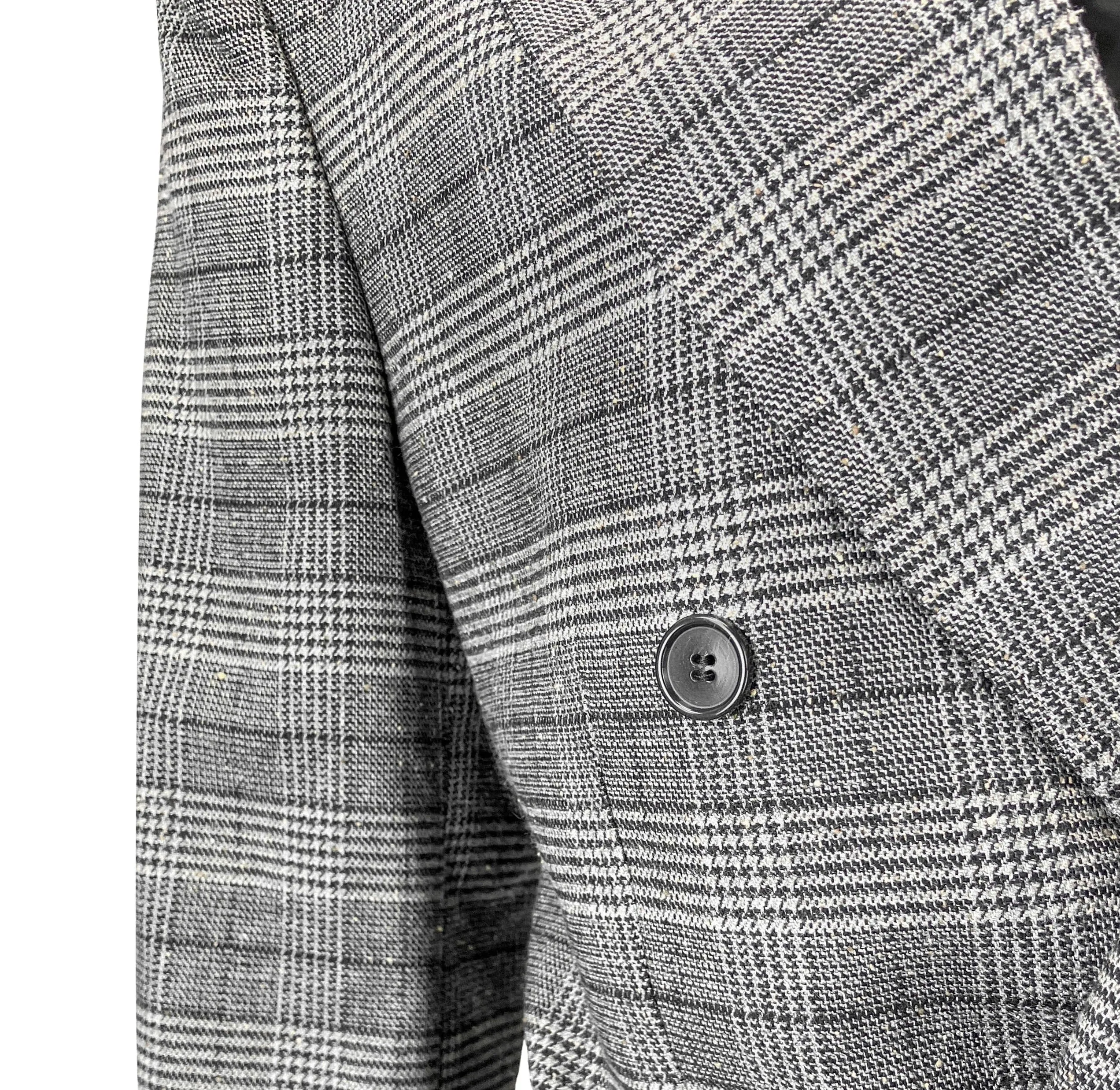 Filippa K Double Breasted Blazer in Grey Check