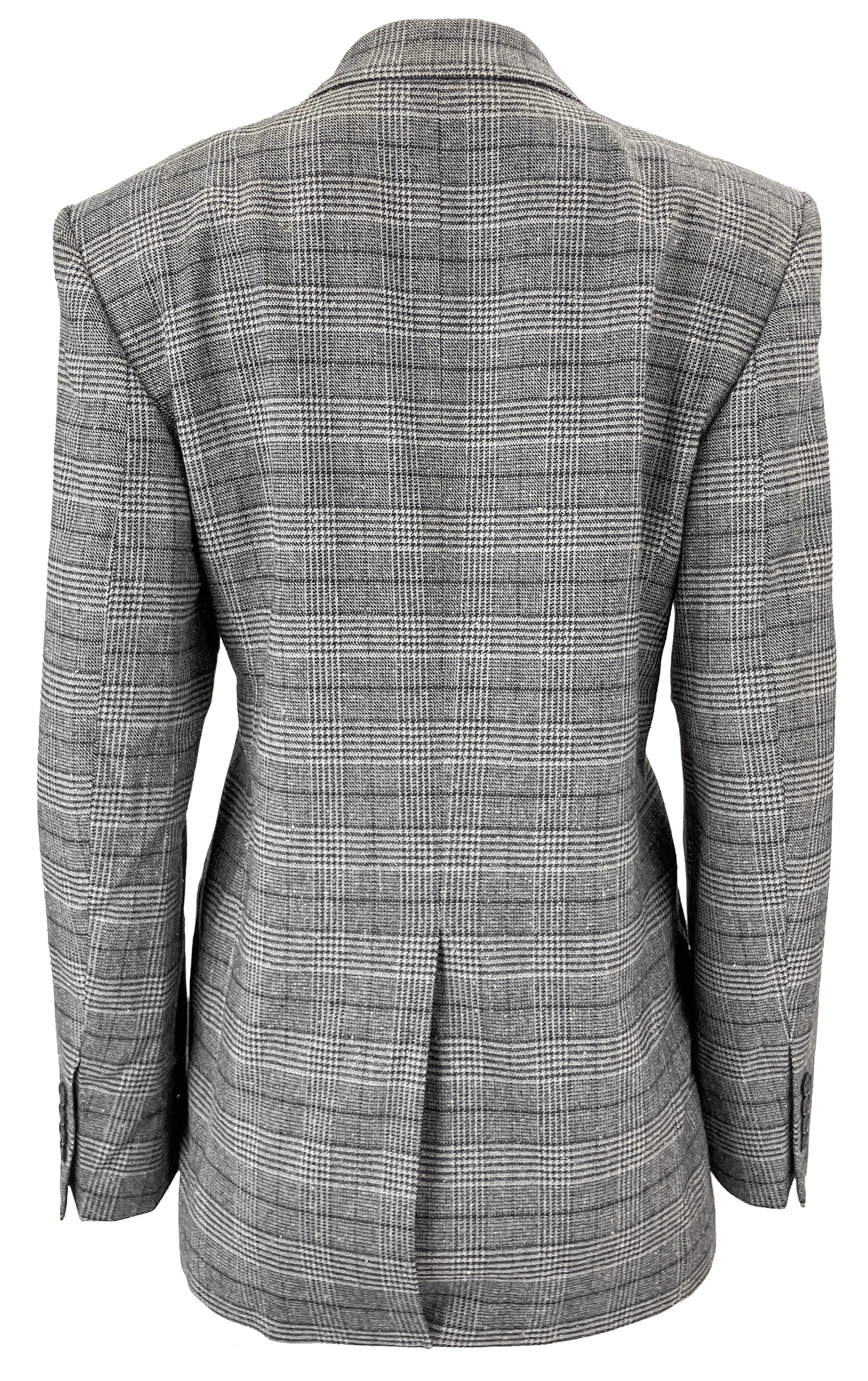 Filippa K Double Breasted Blazer in Grey Check