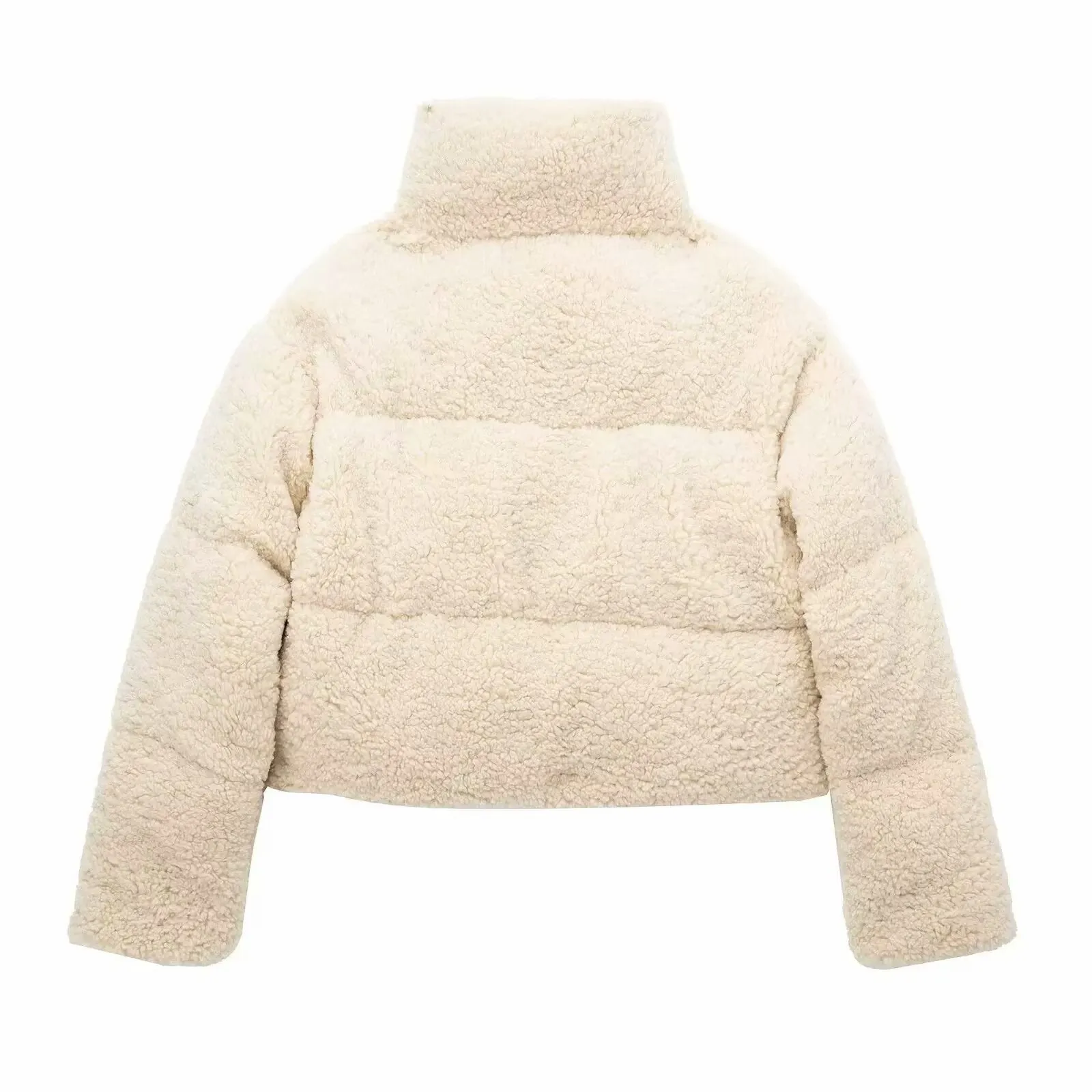 Flytonnshop winter outfits men Women's Winter Artificial Lamb Wool Thickened Fleece Cotton-Padded Jacket Warm Short Coat