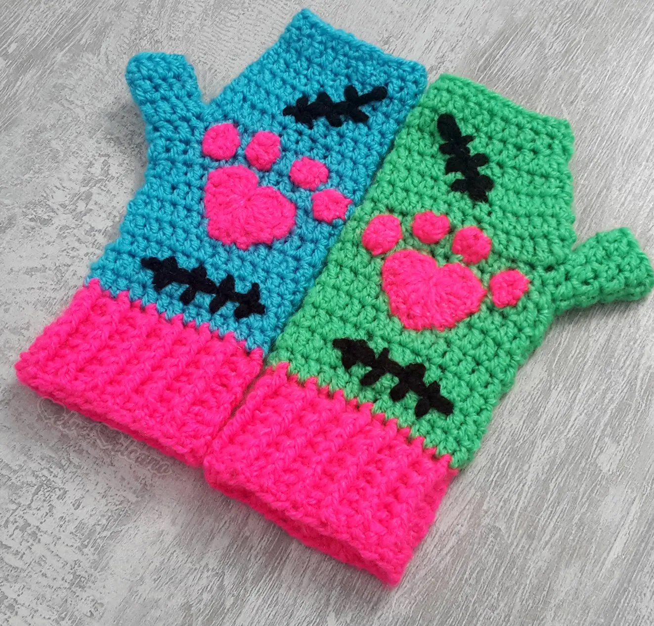 FrankenKitty Fingerless Gloves