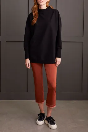 Funnel Neck Tunic, Black