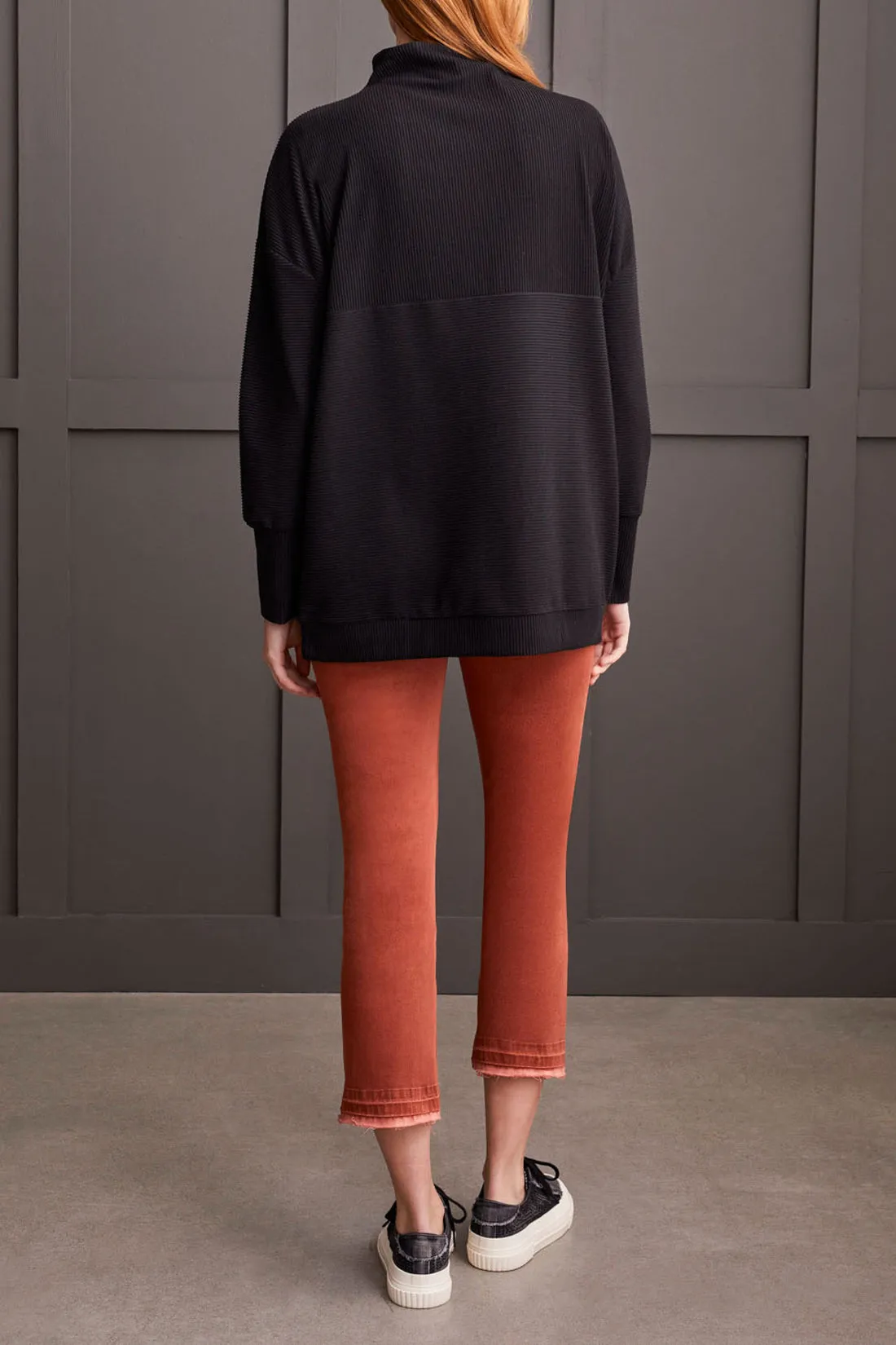 Funnel Neck Tunic, Black