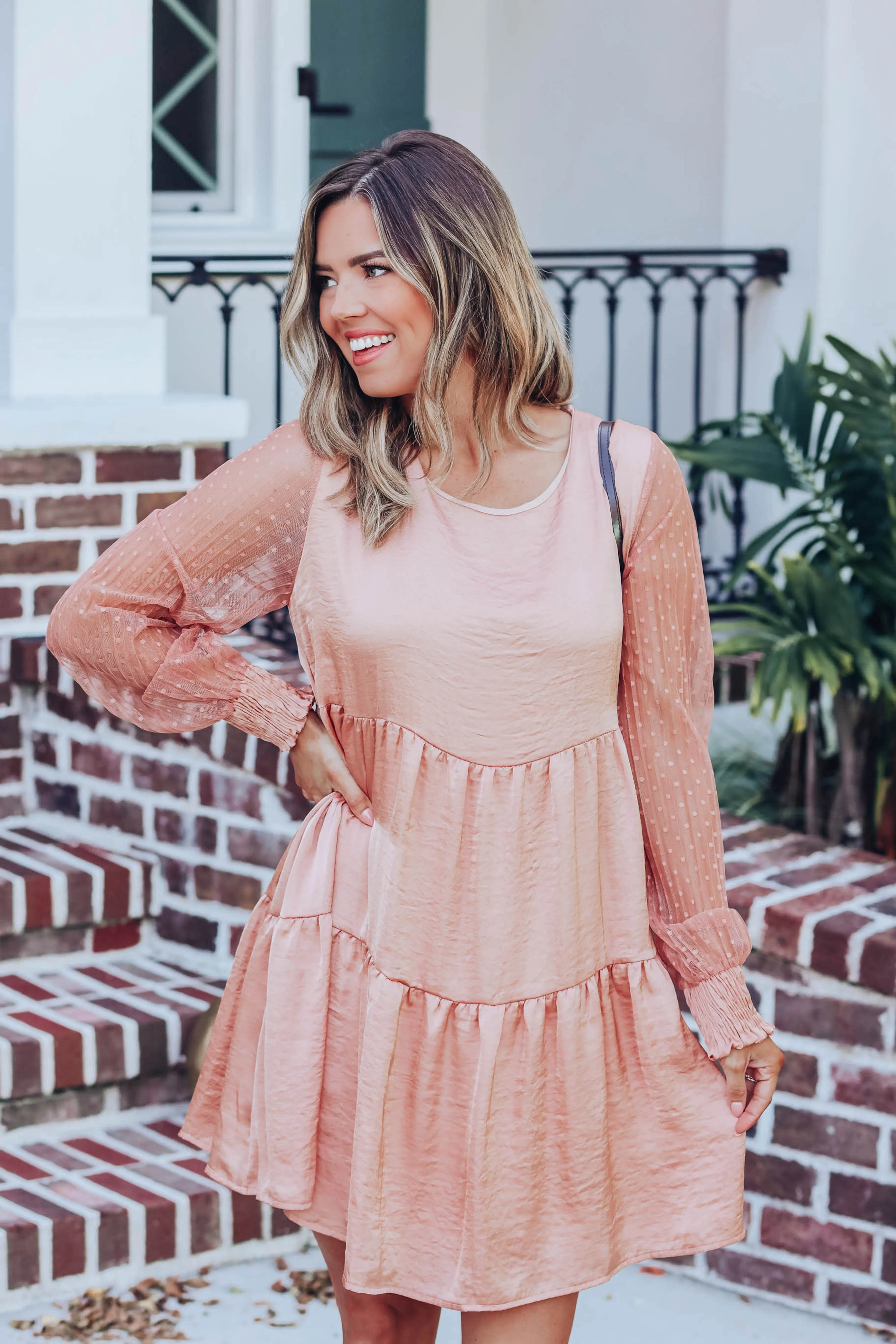 Good Graces Contrast Sleeve Dress