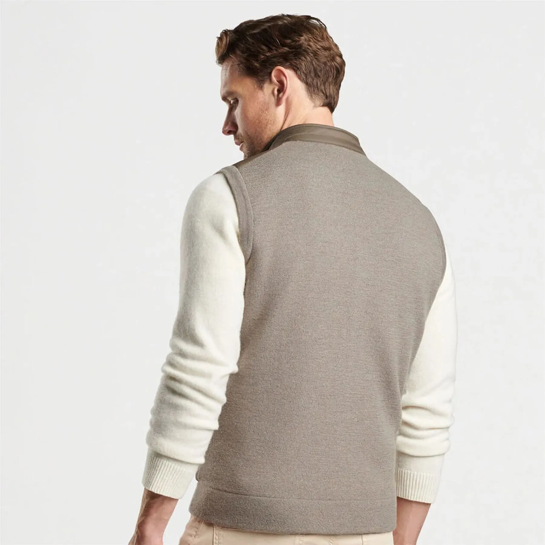 Holdridge Hybrid Full Zip Sweater Vest Toffee - AW24