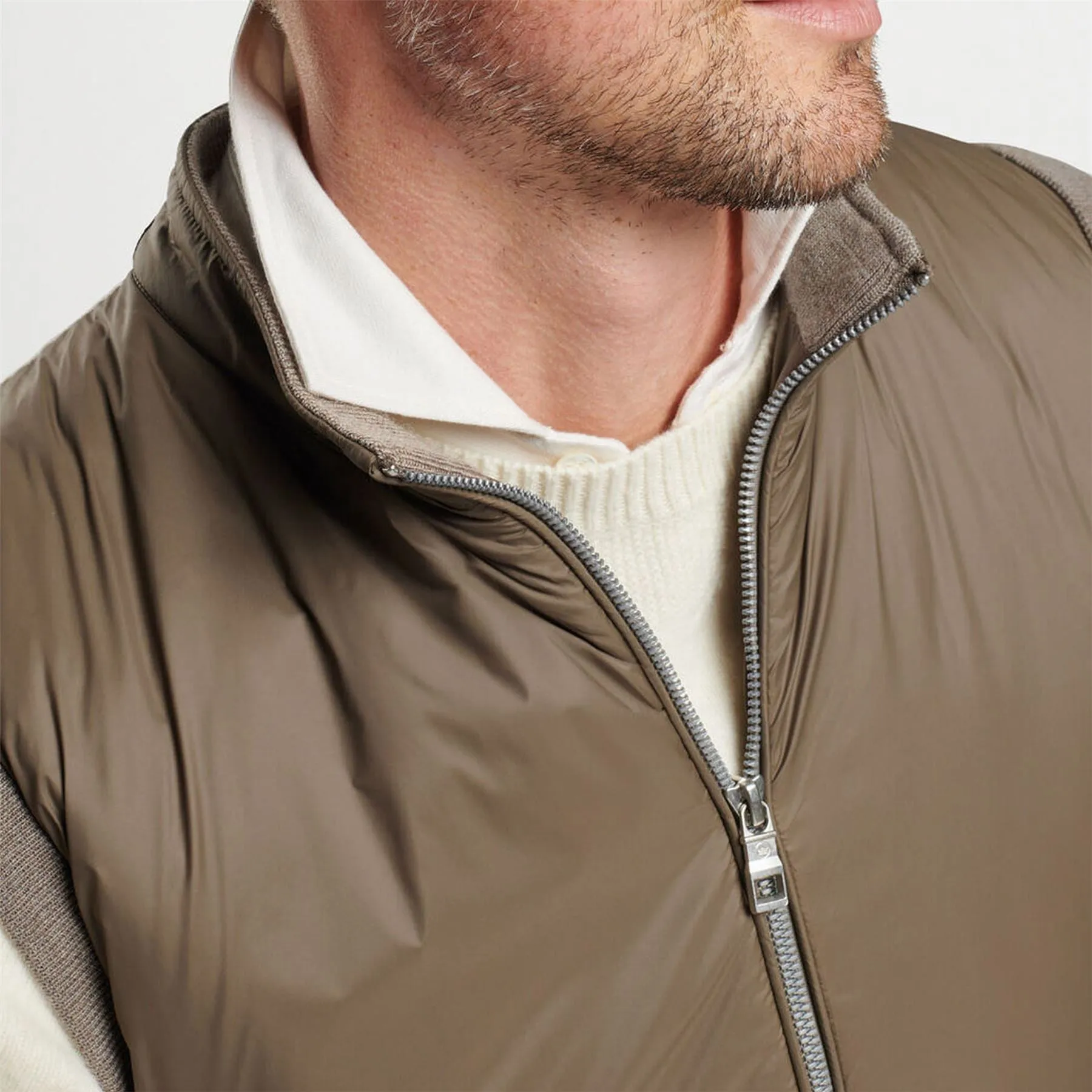 Holdridge Hybrid Full Zip Sweater Vest Toffee - AW24