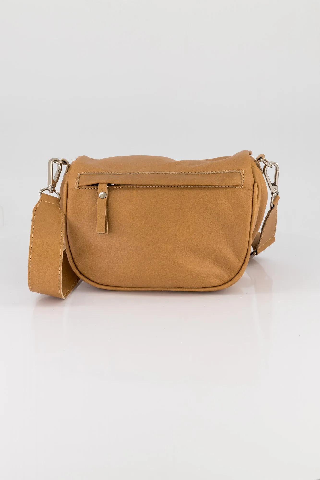 Kelly Leather Crossbody Moon Bag
