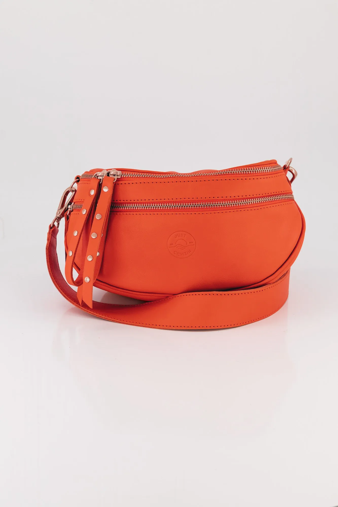 Kelly Leather Crossbody Moon Bag