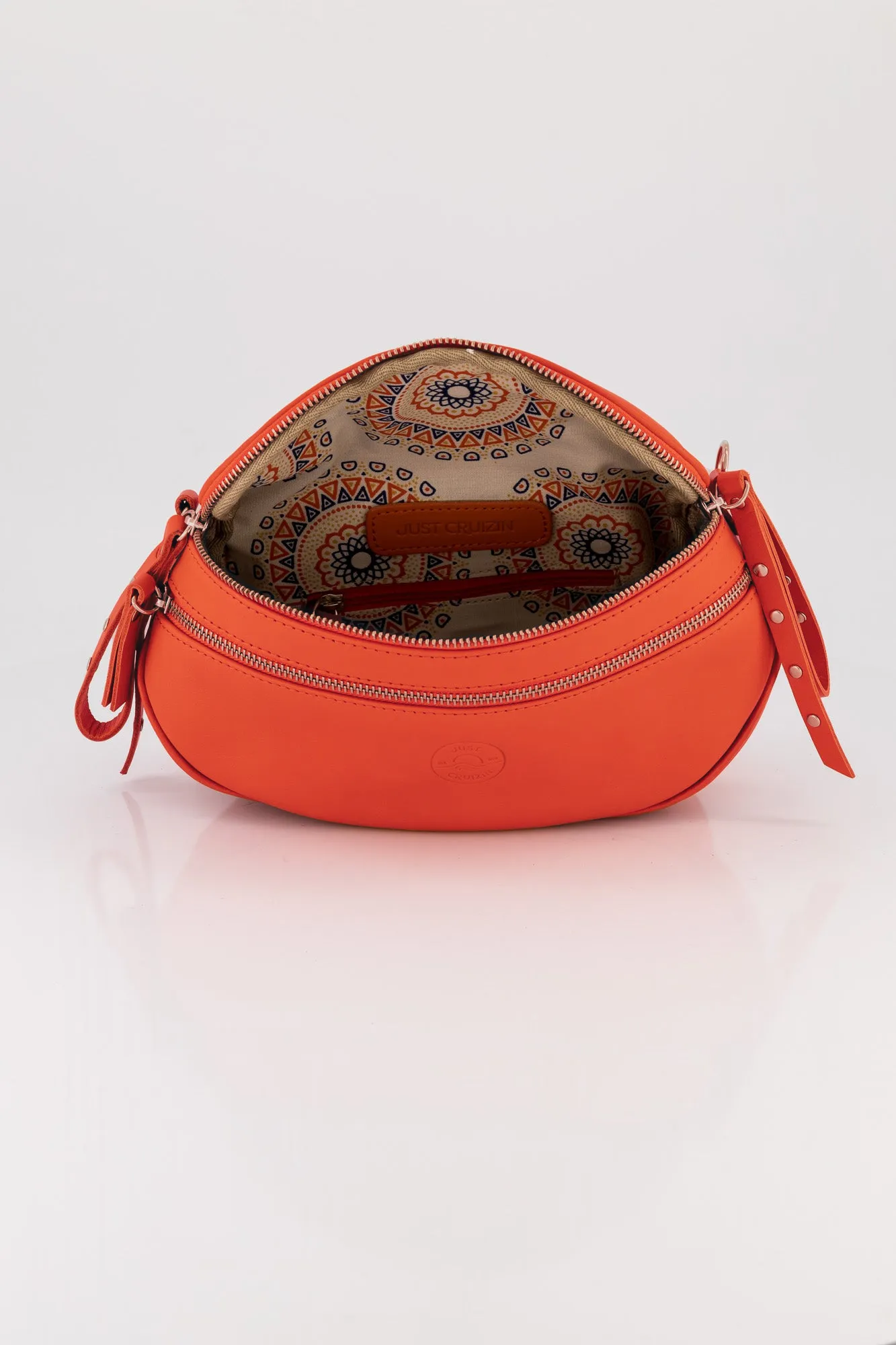 Kelly Leather Crossbody Moon Bag