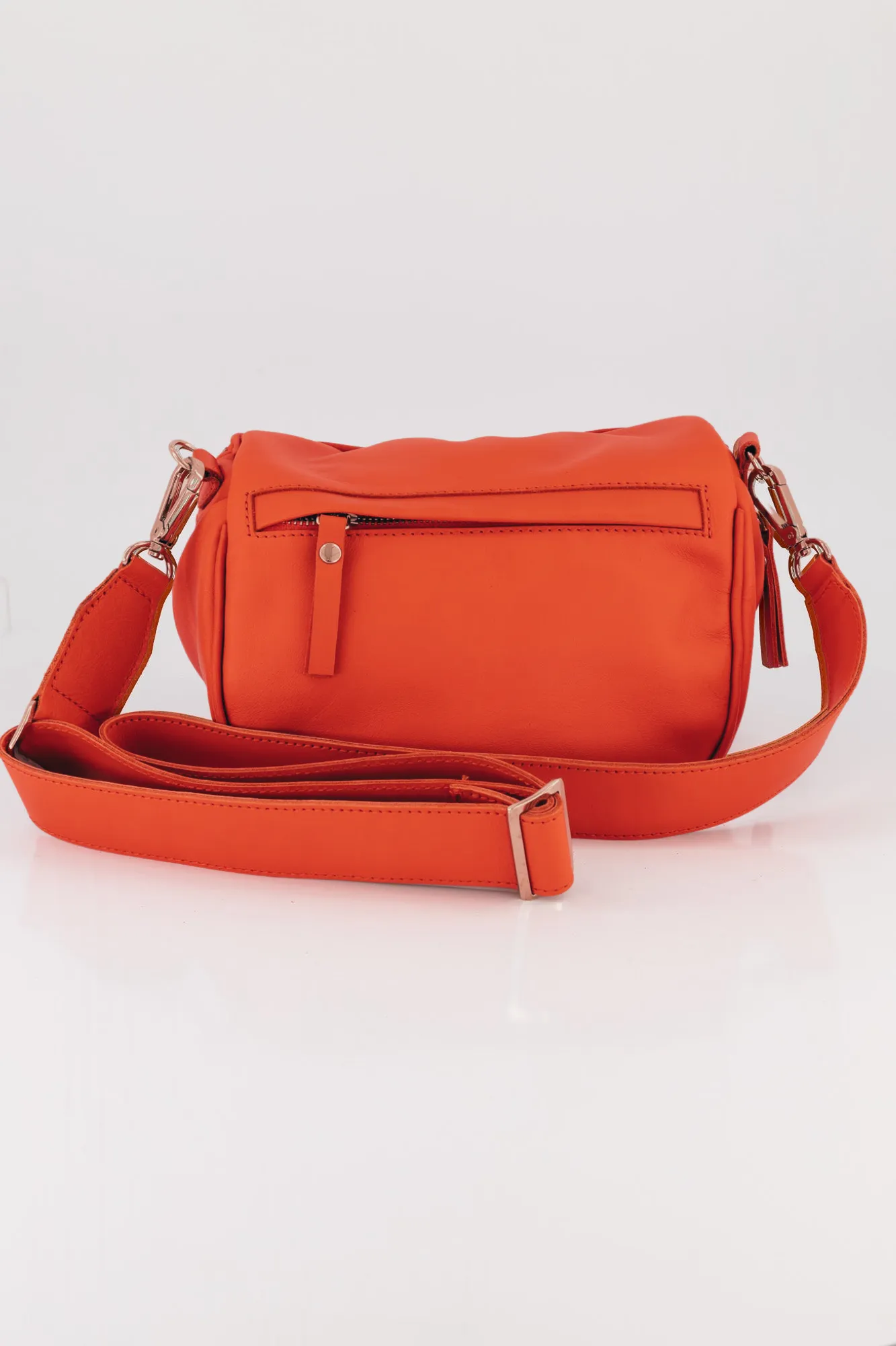 Kelly Leather Crossbody Moon Bag