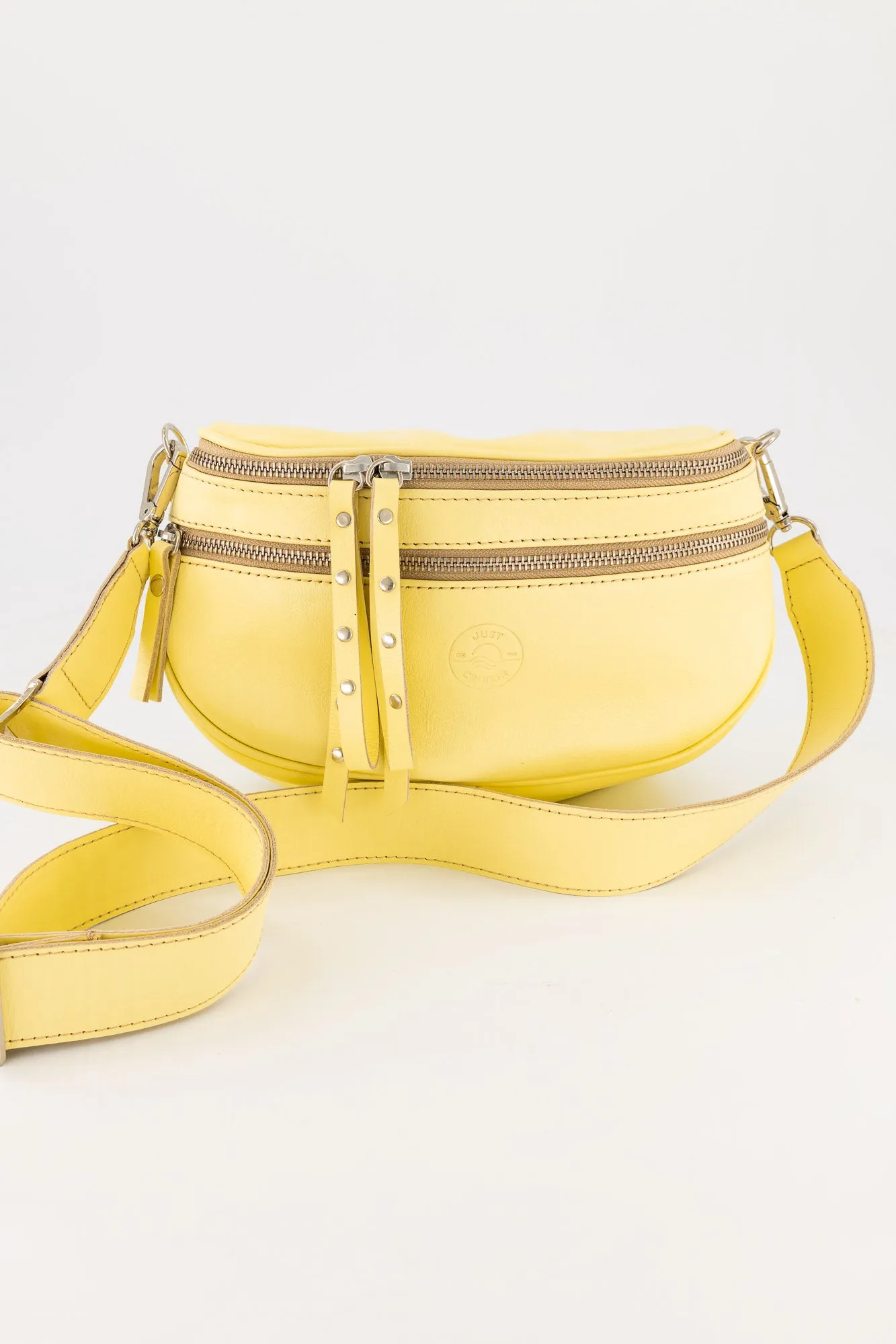 Kelly Leather Crossbody Moon Bag