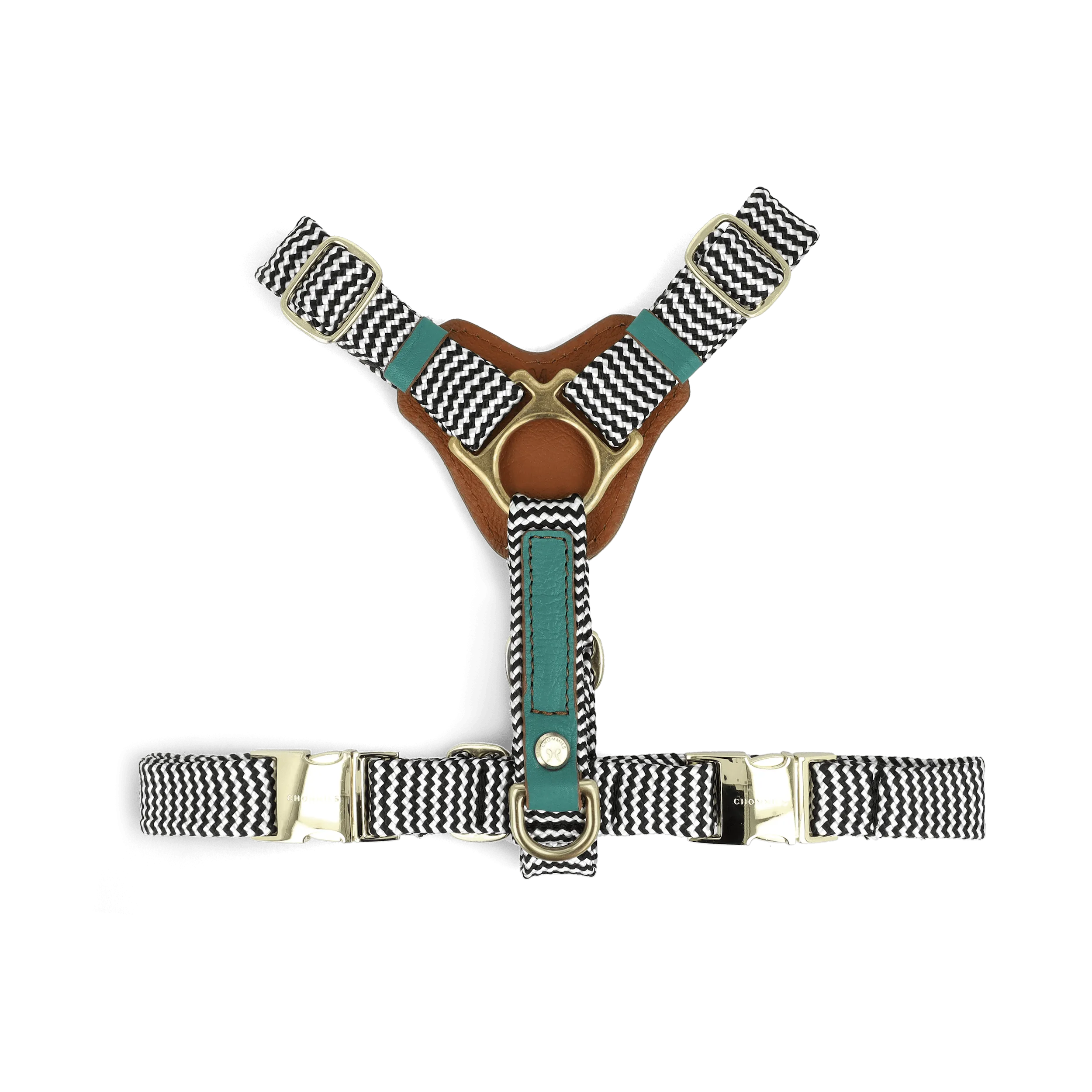 Leather Dog Harness | Green Shady